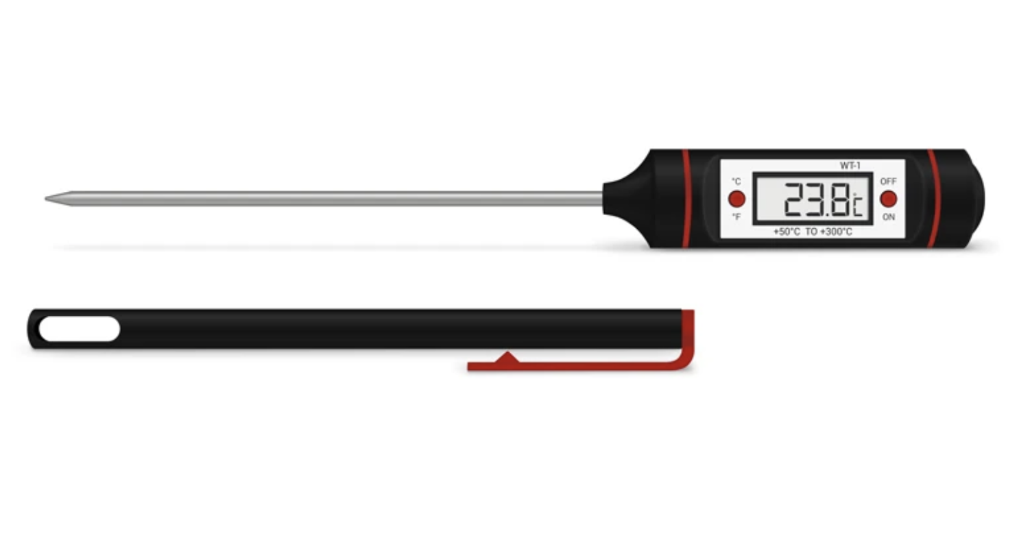 Цифровий термометр з щупом з нержавіючої сталі для харчових і технічних цілей